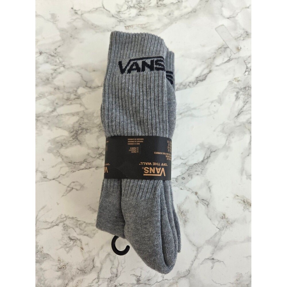 Vans  Socks 3 Pack Gray Crew Socks Men’s Size 9.5–13 NEW
